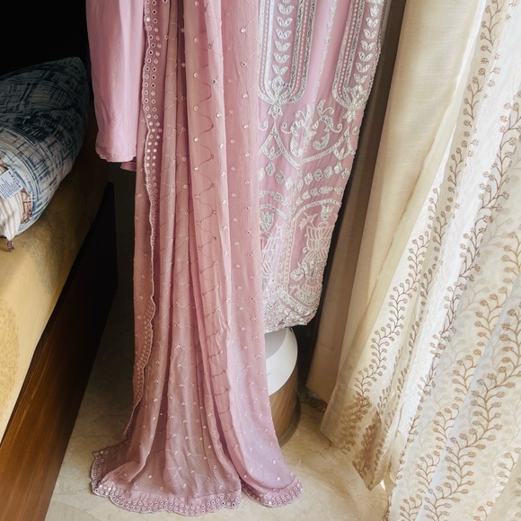 Gotta patti suit,pure chiffon mirror dupatta,pure chiffon flared plazo - Picture 14 of 14